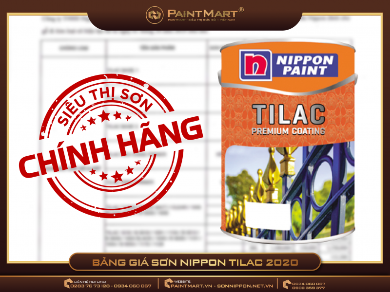 Bảng giá sơn Nippon Tilac 2020